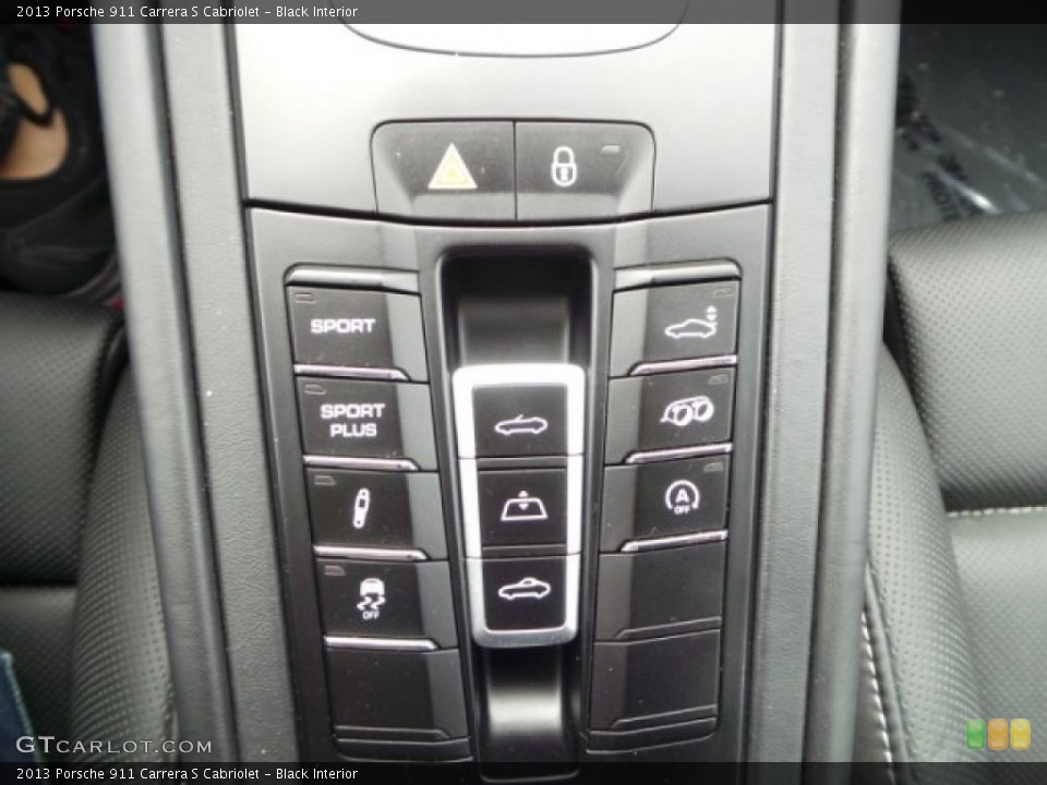 Black Interior Controls for the 2013 Porsche 911 Carrera S Cabriolet #100220420
