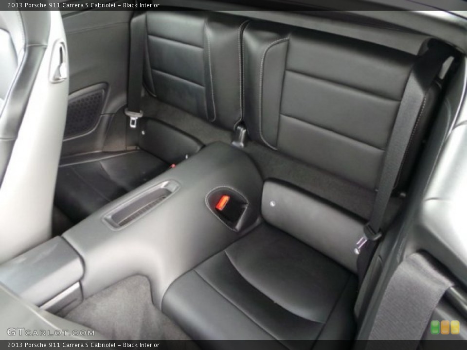 Black Interior Rear Seat for the 2013 Porsche 911 Carrera S Cabriolet #100220498