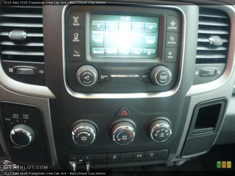 Black/Diesel Gray Interior Controls for the 2015 Ram 2500 Tradesman Crew Cab 4x4 #100224014