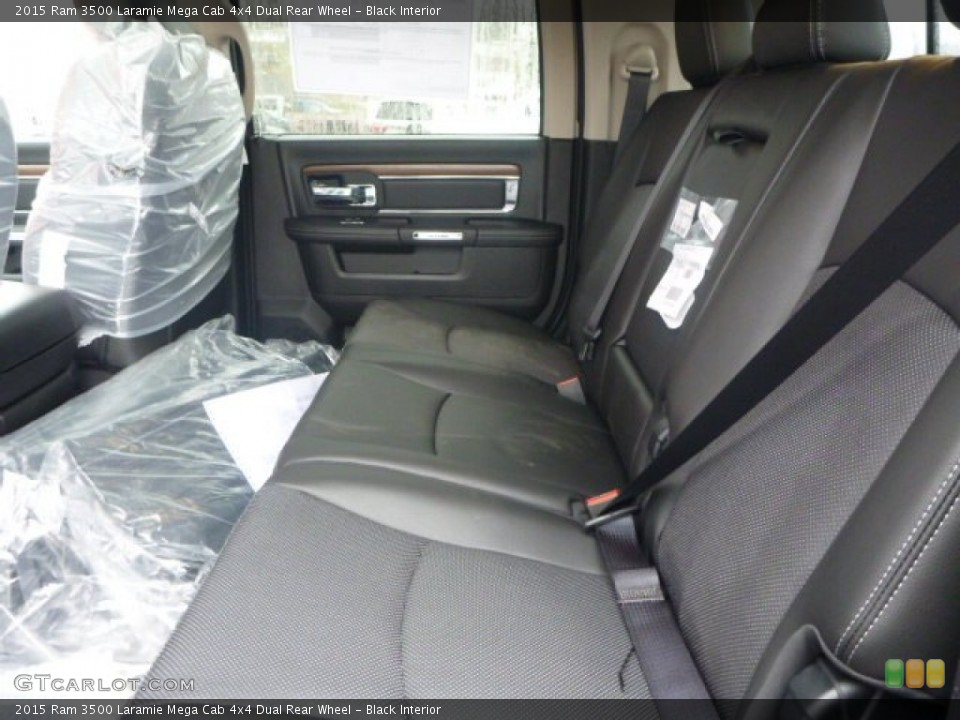 Black Interior Rear Seat for the 2015 Ram 3500 Laramie Mega Cab 4x4 Dual Rear Wheel #100224230