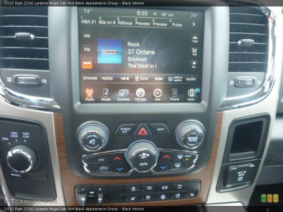 Black Interior Controls for the 2015 Ram 2500 Laramie Mega Cab 4x4 Black Appearance Group #100226438