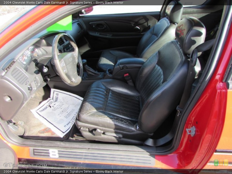 Ebony Black Interior Front Seat for the 2004 Chevrolet Monte Carlo Dale Earnhardt Jr. Signature Series #100228595