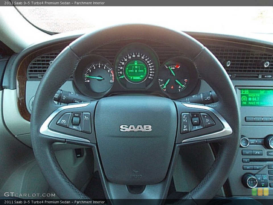 Parchment Interior Steering Wheel for the 2011 Saab 9-5 Turbo4 Premium Sedan #100229156
