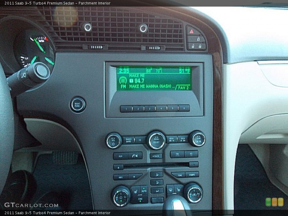 Parchment Interior Controls for the 2011 Saab 9-5 Turbo4 Premium Sedan #100229159