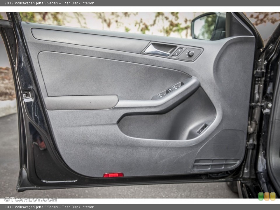 Titan Black Interior Door Panel for the 2012 Volkswagen Jetta S Sedan #100232186
