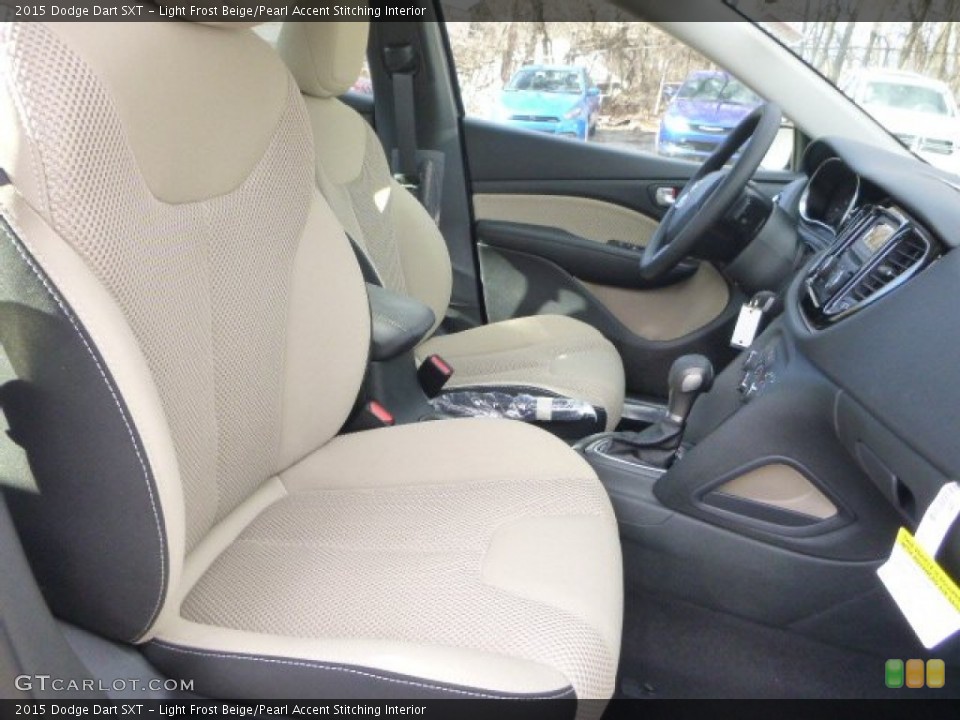 Light Frost Beige/Pearl Accent Stitching Interior Front Seat for the 2015 Dodge Dart SXT #100233137