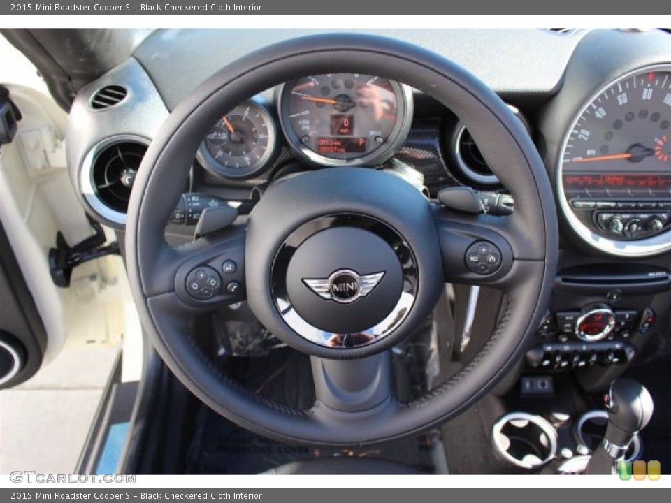 Black Checkered Cloth Interior Steering Wheel for the 2015 Mini Roadster Cooper S #100249136