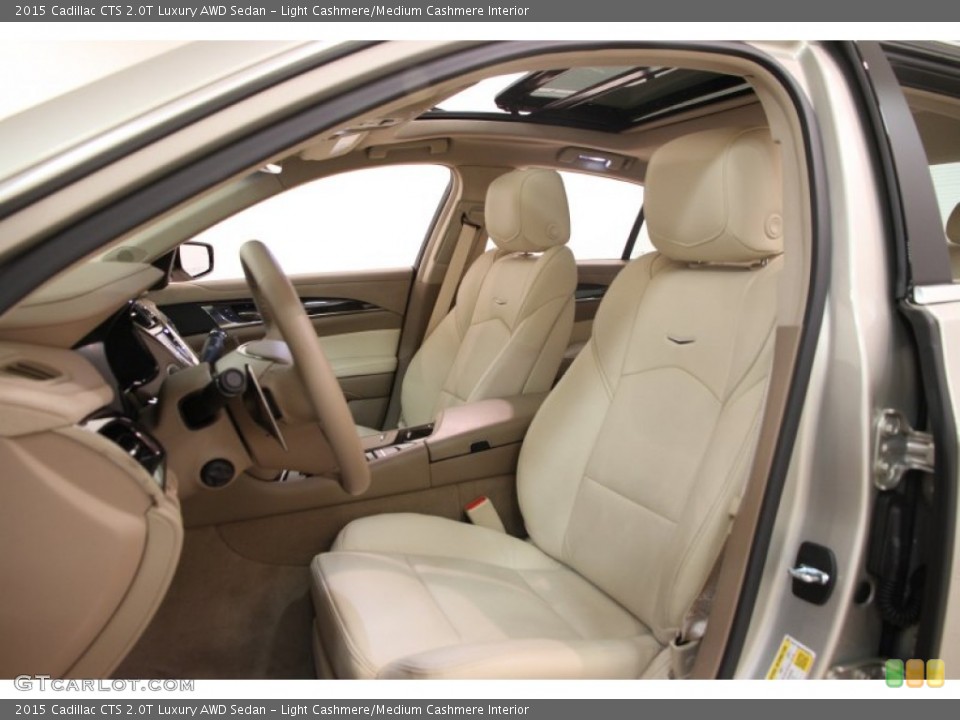 Light Cashmere/Medium Cashmere Interior Front Seat for the 2015 Cadillac CTS 2.0T Luxury AWD Sedan #100260802