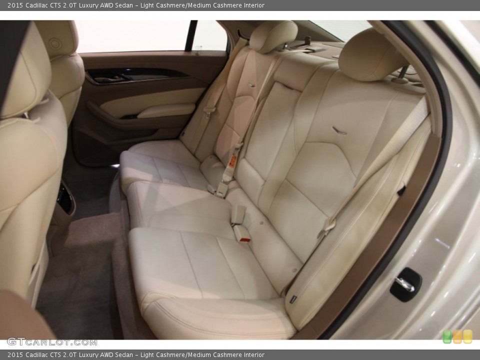 Light Cashmere/Medium Cashmere Interior Rear Seat for the 2015 Cadillac CTS 2.0T Luxury AWD Sedan #100261261