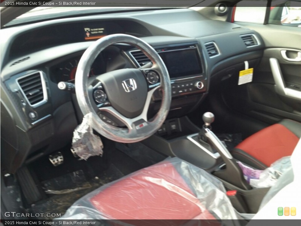Si Black/Red Interior Prime Interior for the 2015 Honda Civic Si Coupe #100263619