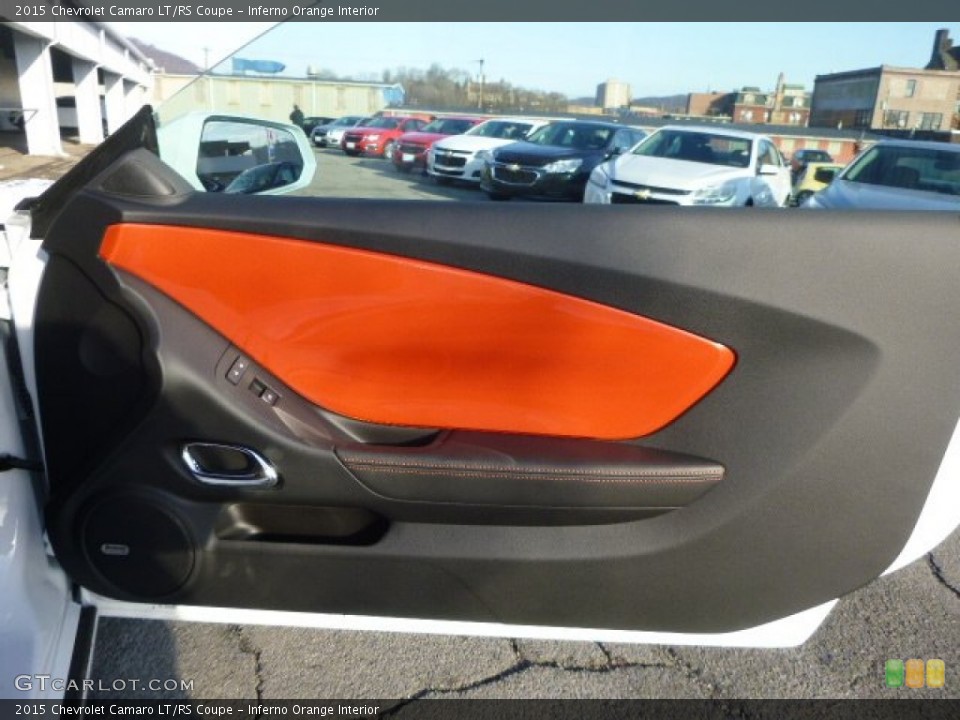 Inferno Orange Interior Door Panel for the 2015 Chevrolet Camaro LT/RS Coupe #100271245