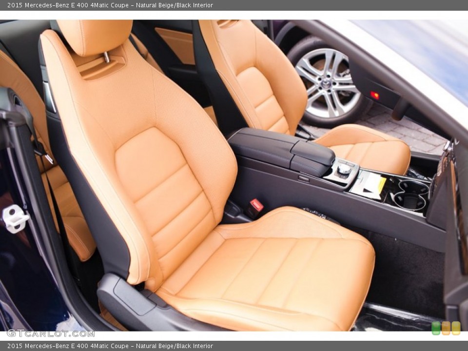 Natural Beige/Black Interior Front Seat for the 2015 Mercedes-Benz E 400 4Matic Coupe #100273346