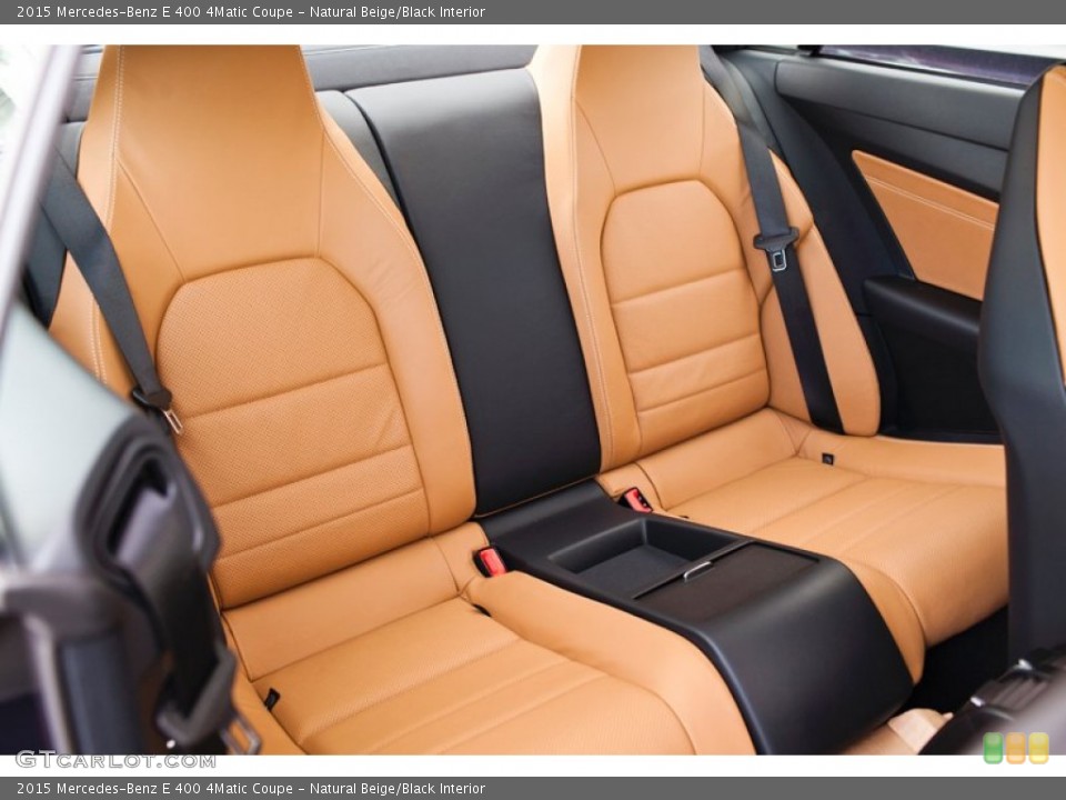 Natural Beige/Black Interior Rear Seat for the 2015 Mercedes-Benz E 400 4Matic Coupe #100273369