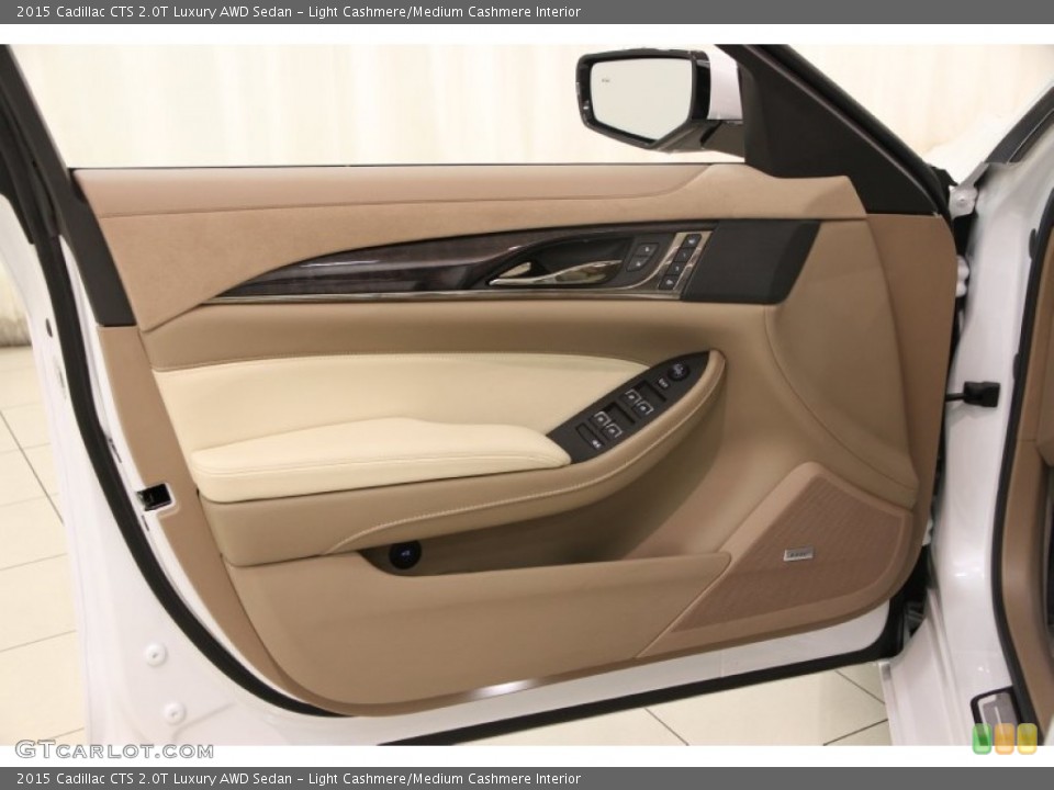 Light Cashmere/Medium Cashmere Interior Door Panel for the 2015 Cadillac CTS 2.0T Luxury AWD Sedan #100276702
