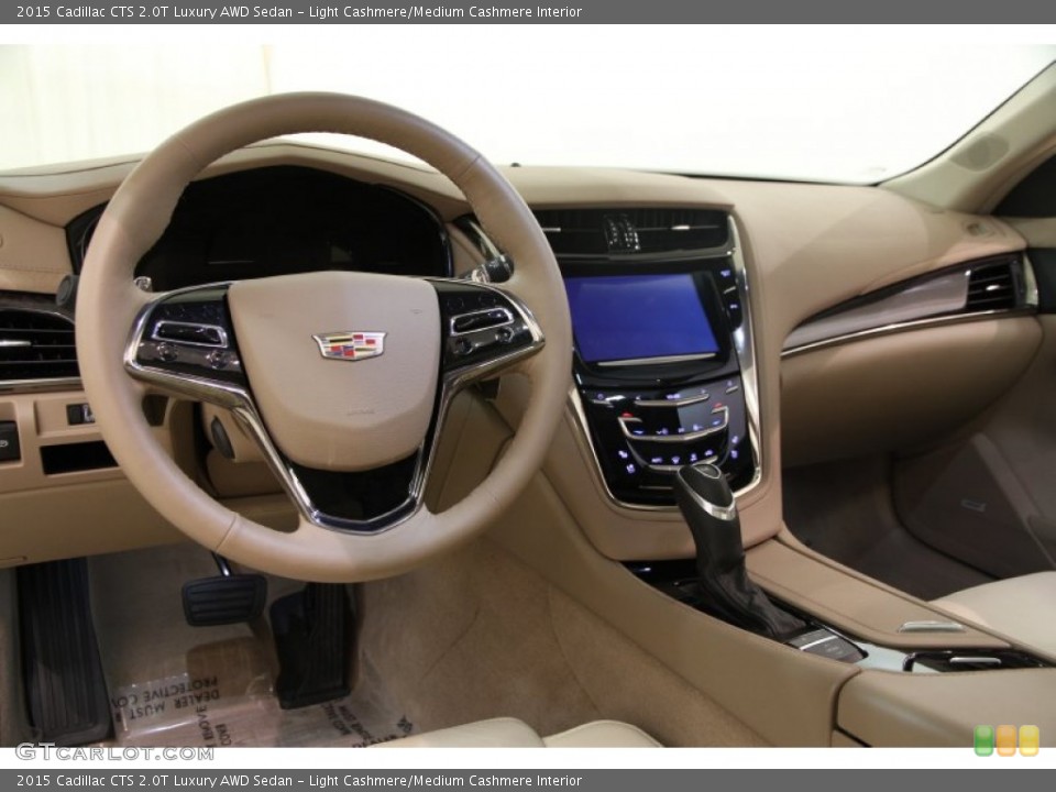 Light Cashmere/Medium Cashmere Interior Dashboard for the 2015 Cadillac CTS 2.0T Luxury AWD Sedan #100276753