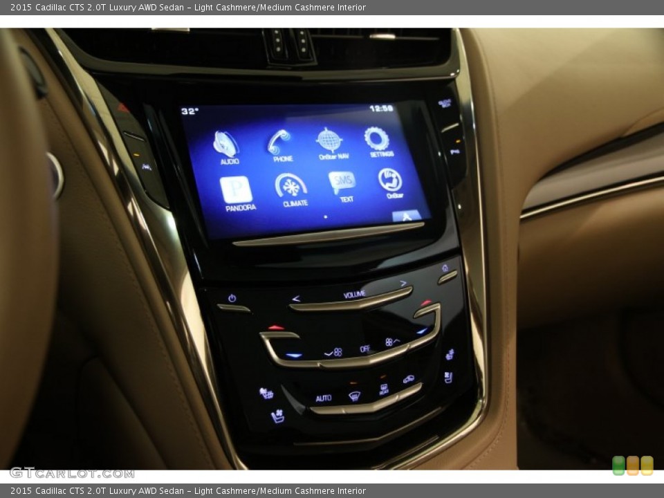 Light Cashmere/Medium Cashmere Interior Controls for the 2015 Cadillac CTS 2.0T Luxury AWD Sedan #100276822