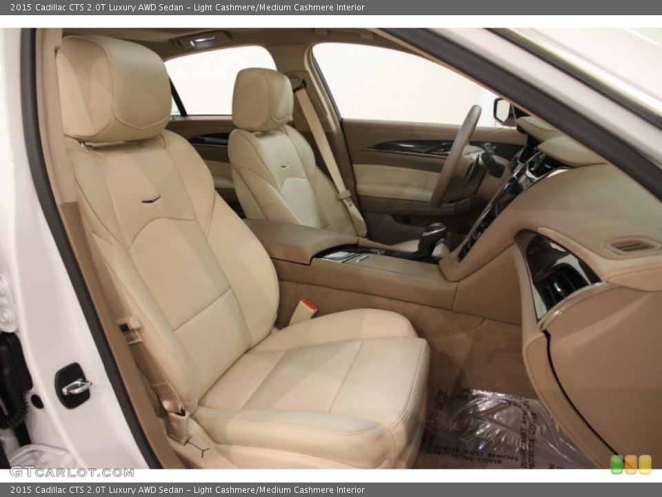 Light Cashmere/Medium Cashmere Interior Front Seat for the 2015 Cadillac CTS 2.0T Luxury AWD Sedan #100277008