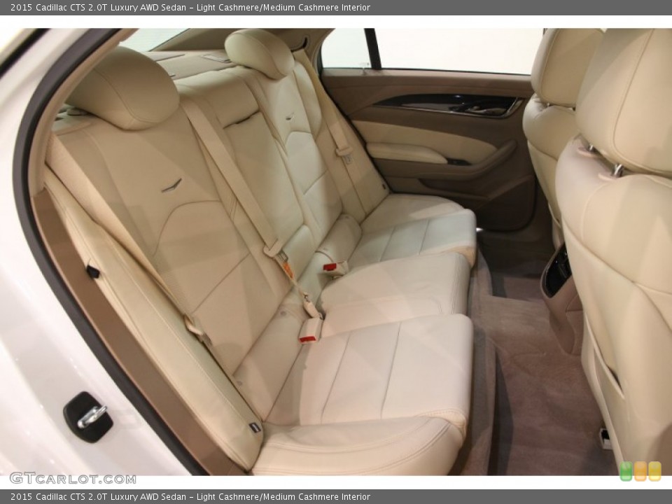 Light Cashmere/Medium Cashmere Interior Rear Seat for the 2015 Cadillac CTS 2.0T Luxury AWD Sedan #100277024