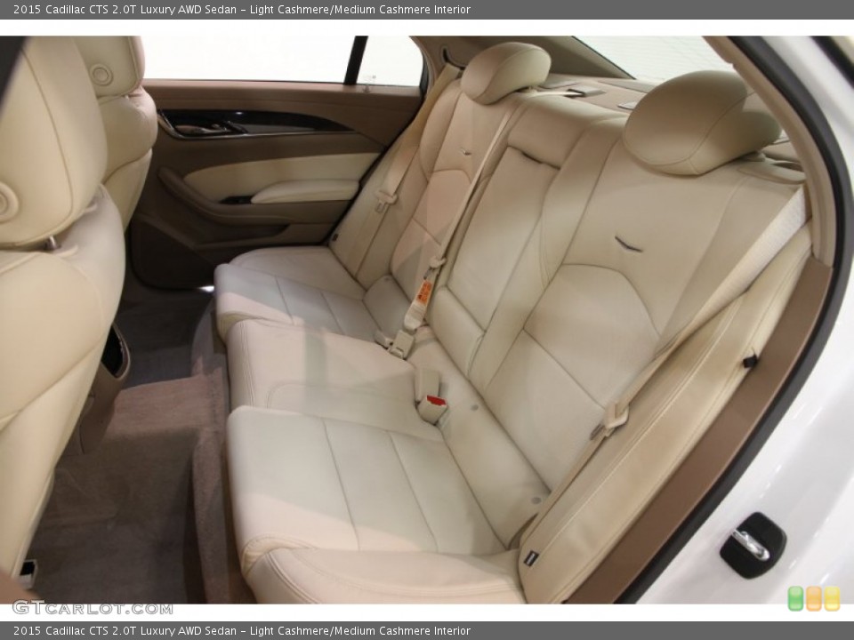 Light Cashmere/Medium Cashmere Interior Rear Seat for the 2015 Cadillac CTS 2.0T Luxury AWD Sedan #100277041