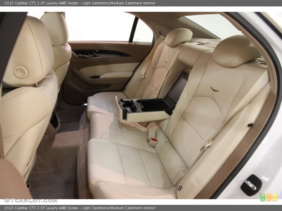Light Cashmere/Medium Cashmere Interior Rear Seat for the 2015 Cadillac CTS 2.0T Luxury AWD Sedan #100277061