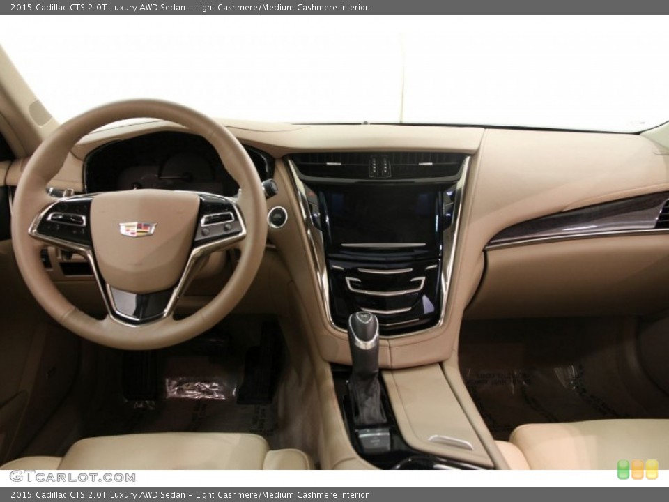 Light Cashmere/Medium Cashmere Interior Dashboard for the 2015 Cadillac CTS 2.0T Luxury AWD Sedan #100277077