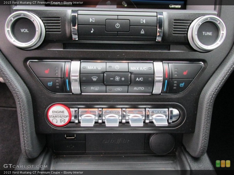 Ebony Interior Controls for the 2015 Ford Mustang GT Premium Coupe #100281226