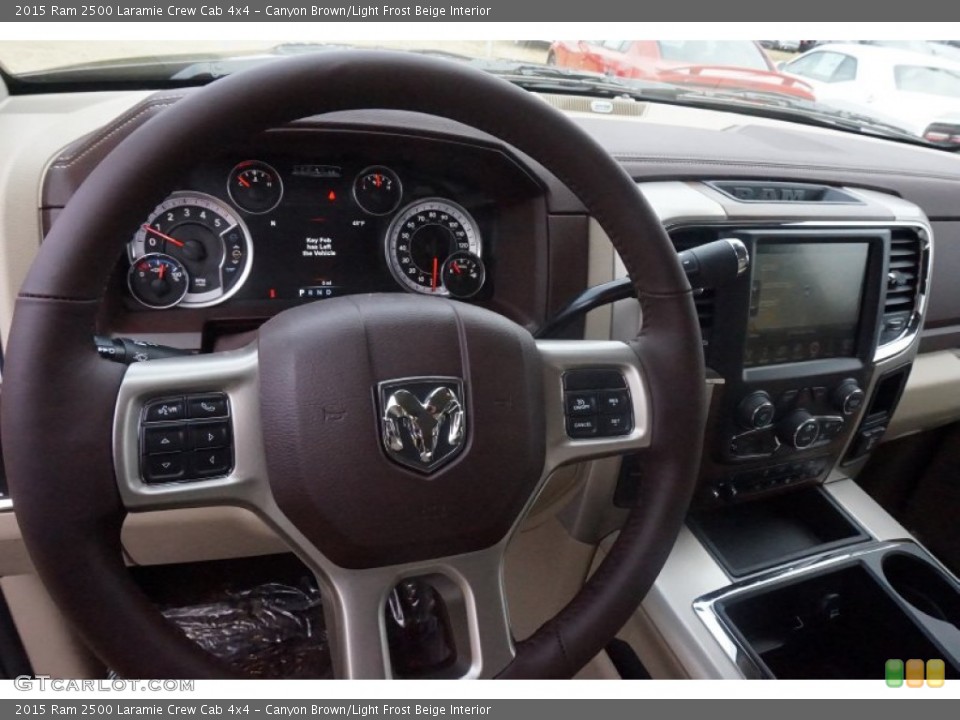 Canyon Brown/Light Frost Beige Interior Dashboard for the 2015 Ram 2500 Laramie Crew Cab 4x4 #100295802