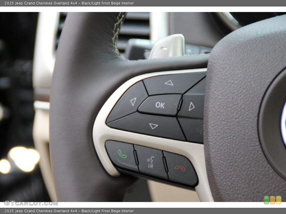Black/Light Frost Beige Interior Controls for the 2015 Jeep Grand Cherokee Overland 4x4 #100296888