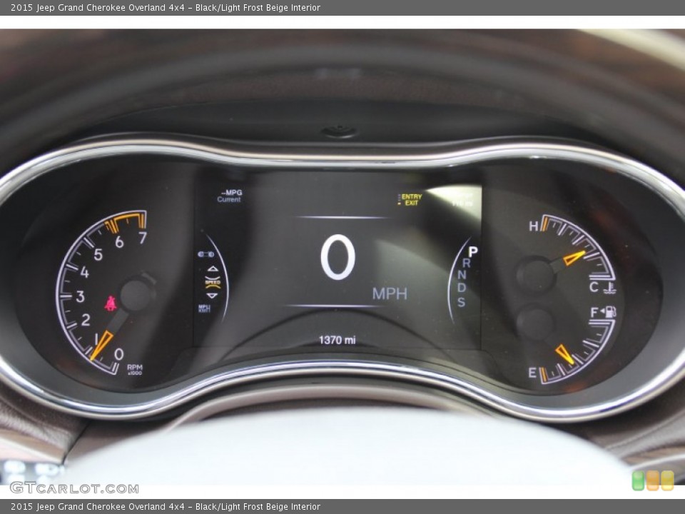 Black/Light Frost Beige Interior Gauges for the 2015 Jeep Grand Cherokee Overland 4x4 #100296936