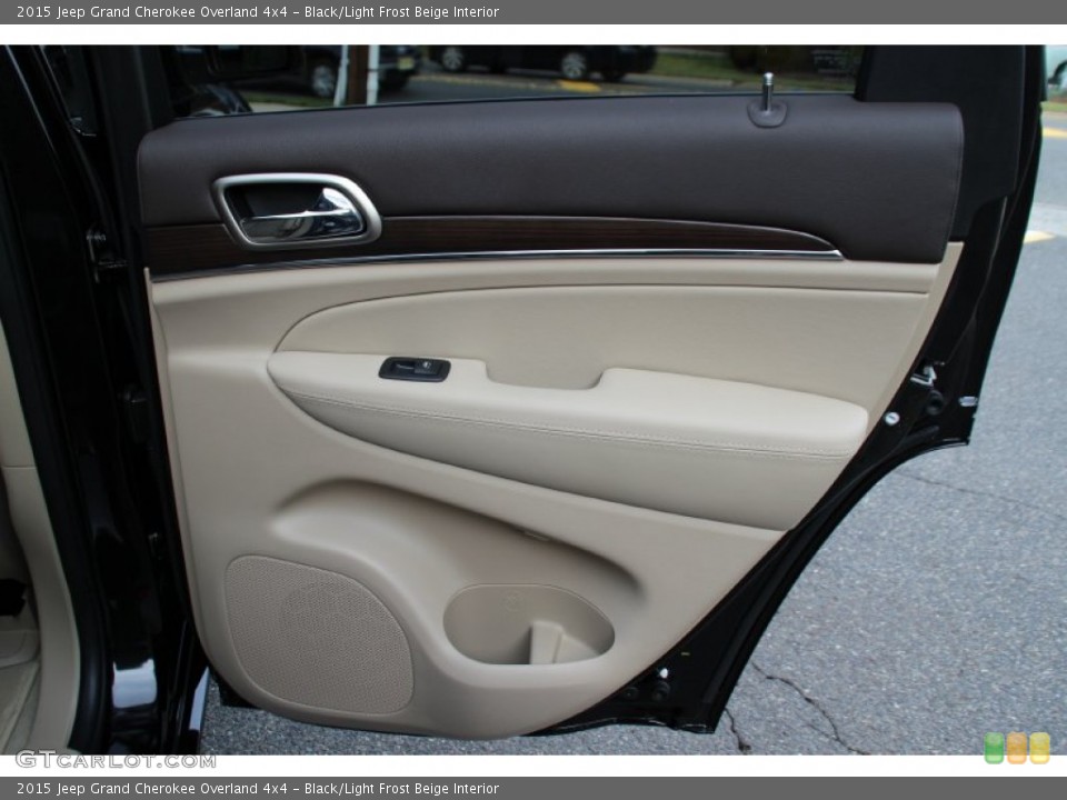 Black/Light Frost Beige Interior Door Panel for the 2015 Jeep Grand Cherokee Overland 4x4 #100297002