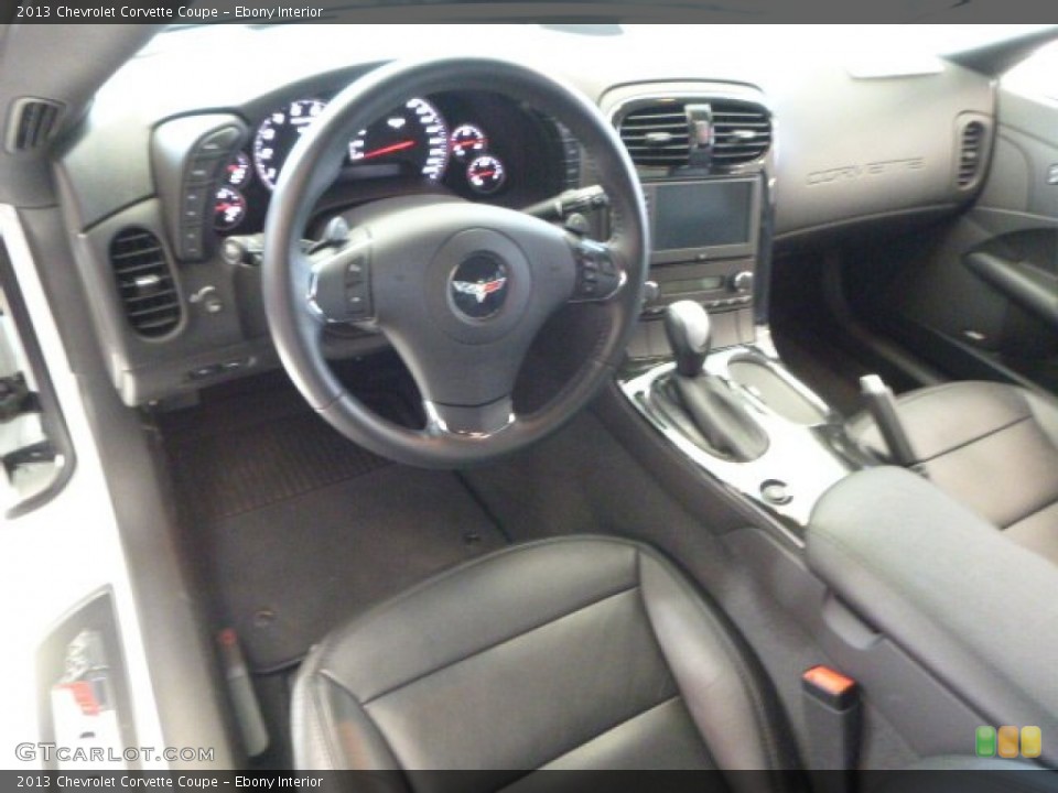 Ebony Interior Prime Interior for the 2013 Chevrolet Corvette Coupe #100303791