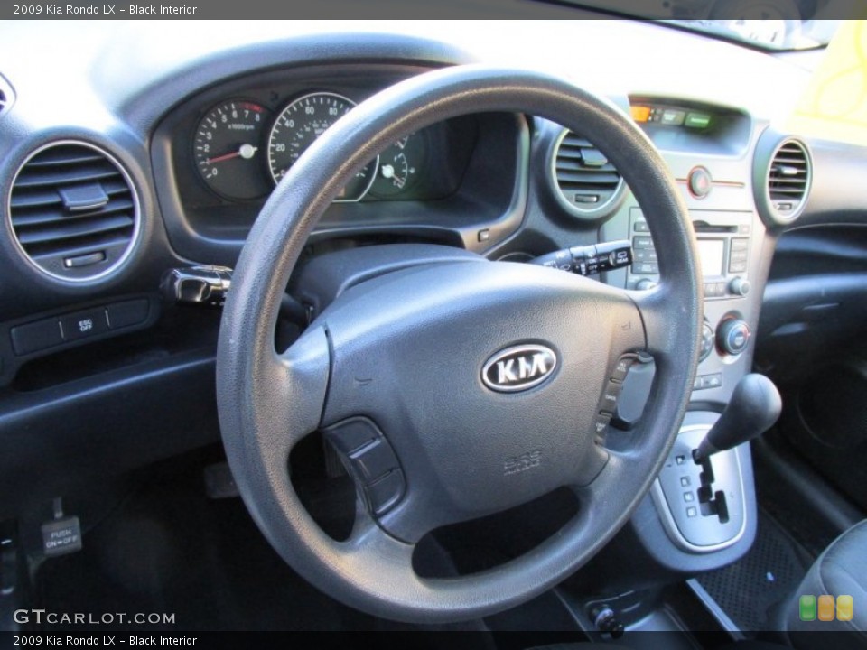 Black Interior Steering Wheel for the 2009 Kia Rondo LX #100310073