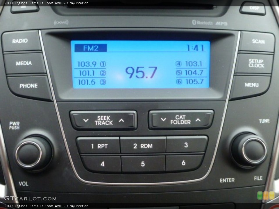 Gray Interior Audio System for the 2014 Hyundai Santa Fe Sport AWD #100318215