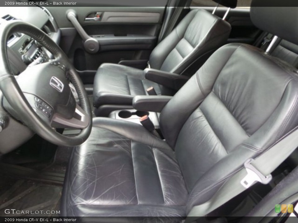 Black Interior Front Seat for the 2009 Honda CR-V EX-L #100353610