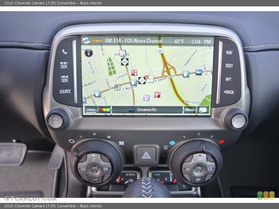 Black Interior Navigation for the 2015 Chevrolet Camaro LT/RS Convertible #100357946