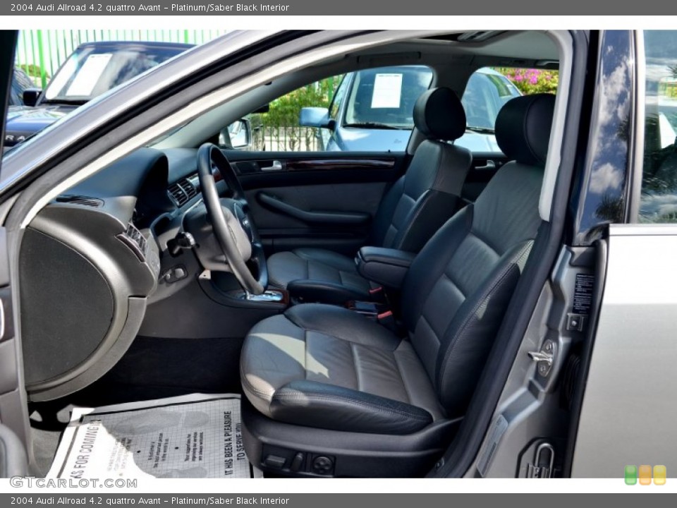 Platinum/Saber Black Interior Front Seat for the 2004 Audi Allroad 4.2 quattro Avant #100373979