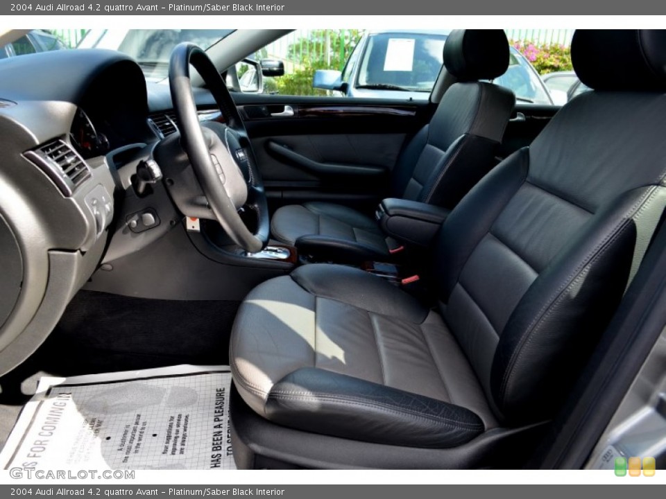 Platinum/Saber Black Interior Front Seat for the 2004 Audi Allroad 4.2 quattro Avant #100374003