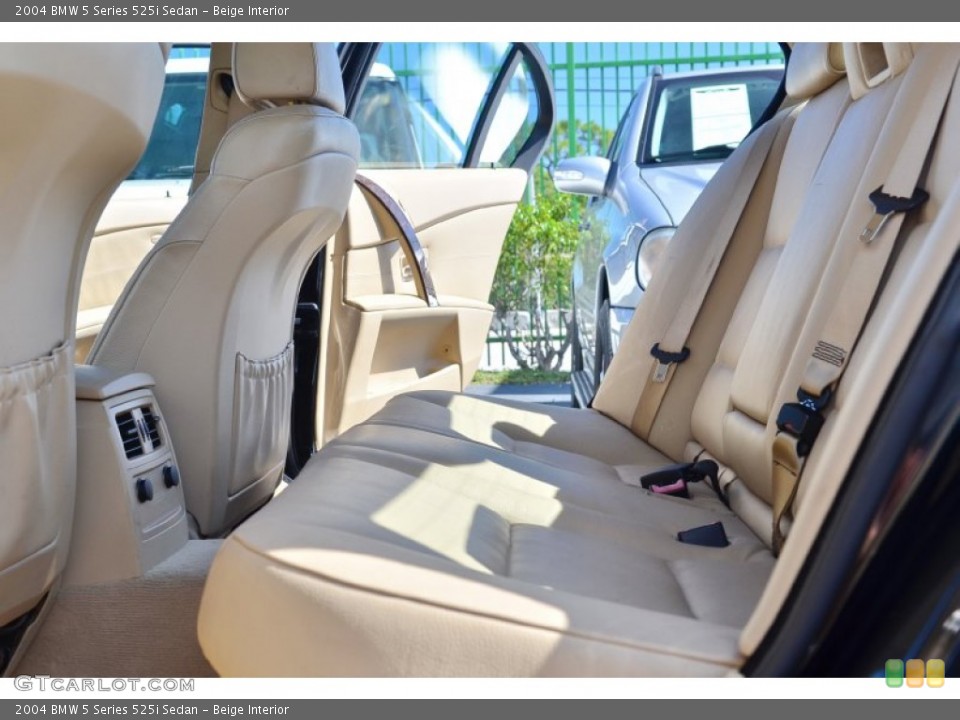 Beige Interior Rear Seat for the 2004 BMW 5 Series 525i Sedan #100379028