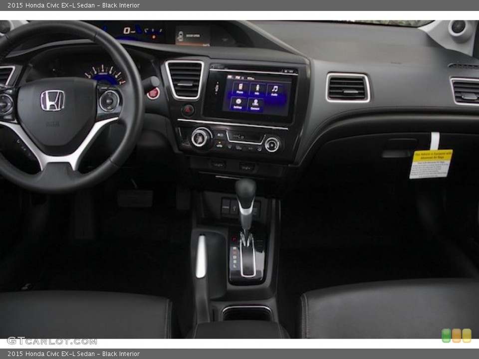Black Interior Dashboard for the 2015 Honda Civic EX-L Sedan #100383269