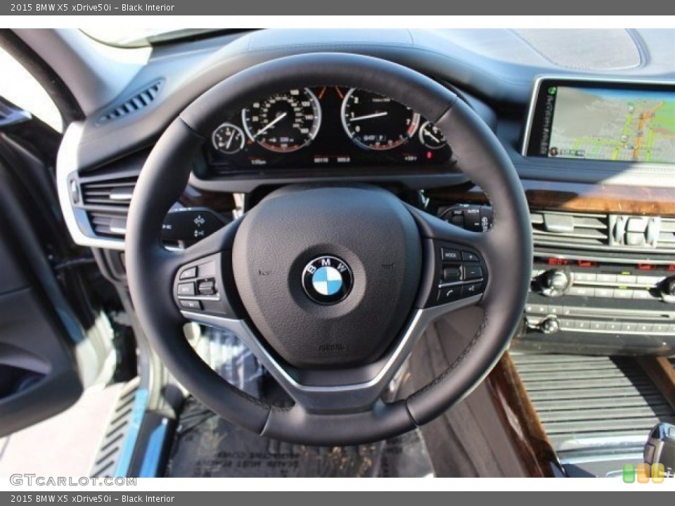 Black Interior Steering Wheel for the 2015 BMW X5 xDrive50i #100389311