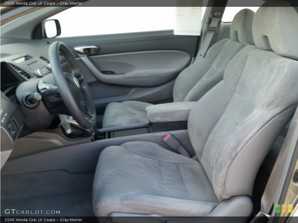 Gray Interior Front Seat for the 2006 Honda Civic LX Coupe #100397906