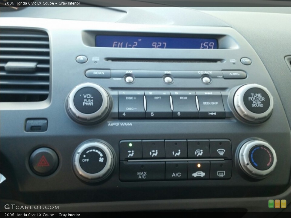 Gray Interior Controls for the 2006 Honda Civic LX Coupe #100398044