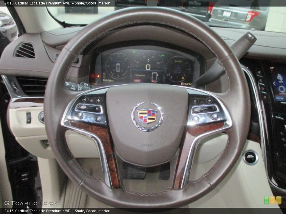 Shale/Cocoa Interior Steering Wheel for the 2015 Cadillac Escalade Premium 4WD #100399394