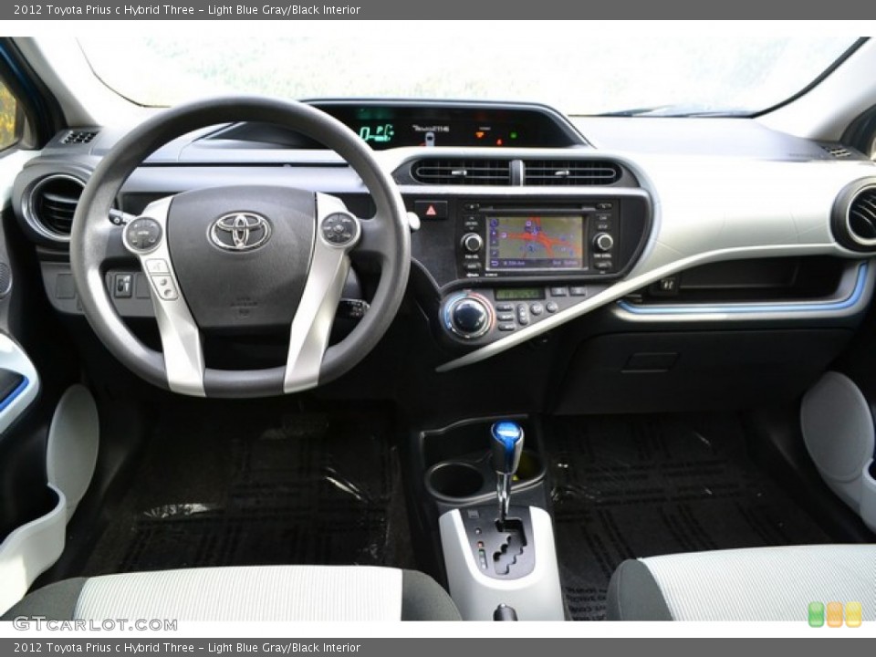 Light Blue Gray/Black Interior Dashboard for the 2012 Toyota Prius c Hybrid Three #100403174