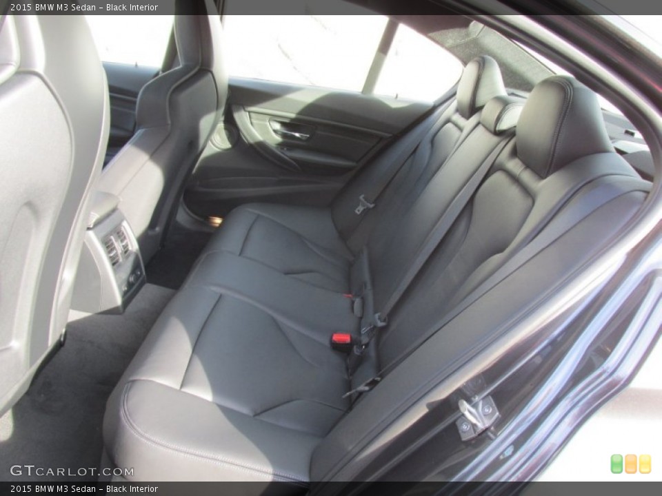 Black Interior Rear Seat for the 2015 BMW M3 Sedan #100403672