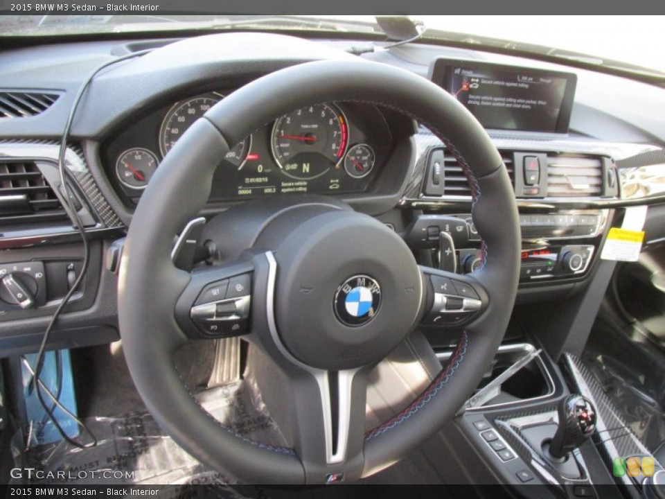 Black Interior Steering Wheel for the 2015 BMW M3 Sedan #100403699