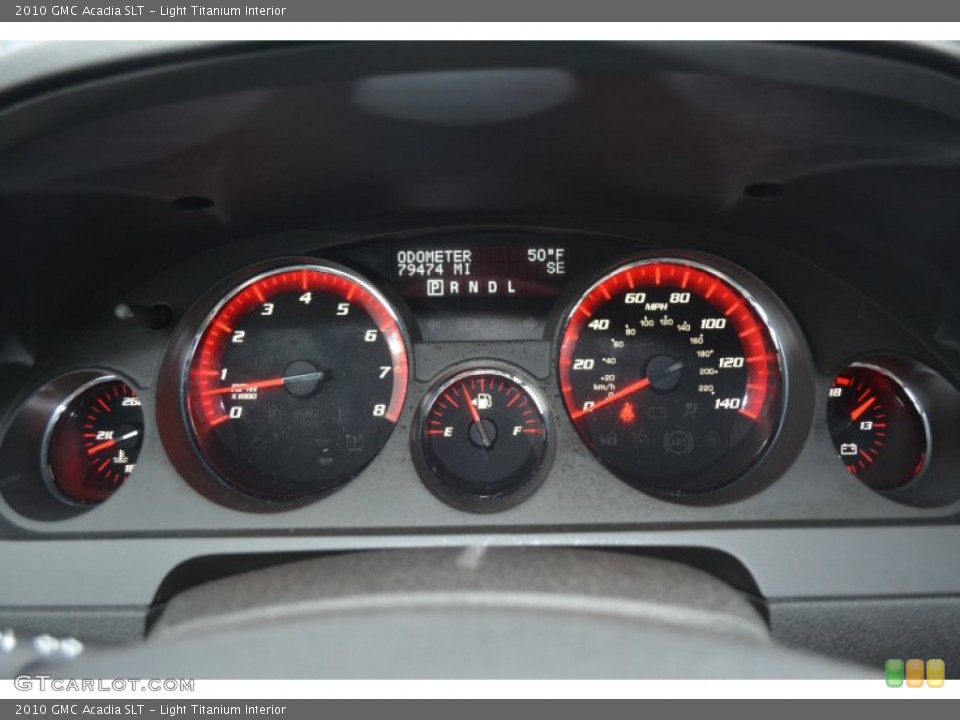 Light Titanium Interior Gauges for the 2010 GMC Acadia SLT #100404005