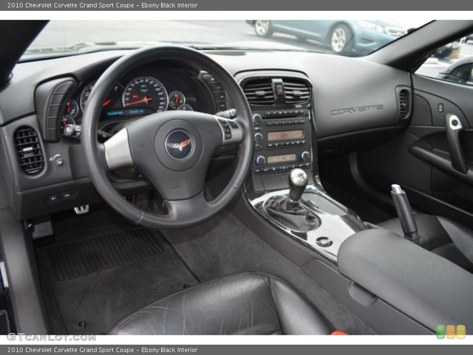 Ebony Black 2010 Chevrolet Corvette Interiors