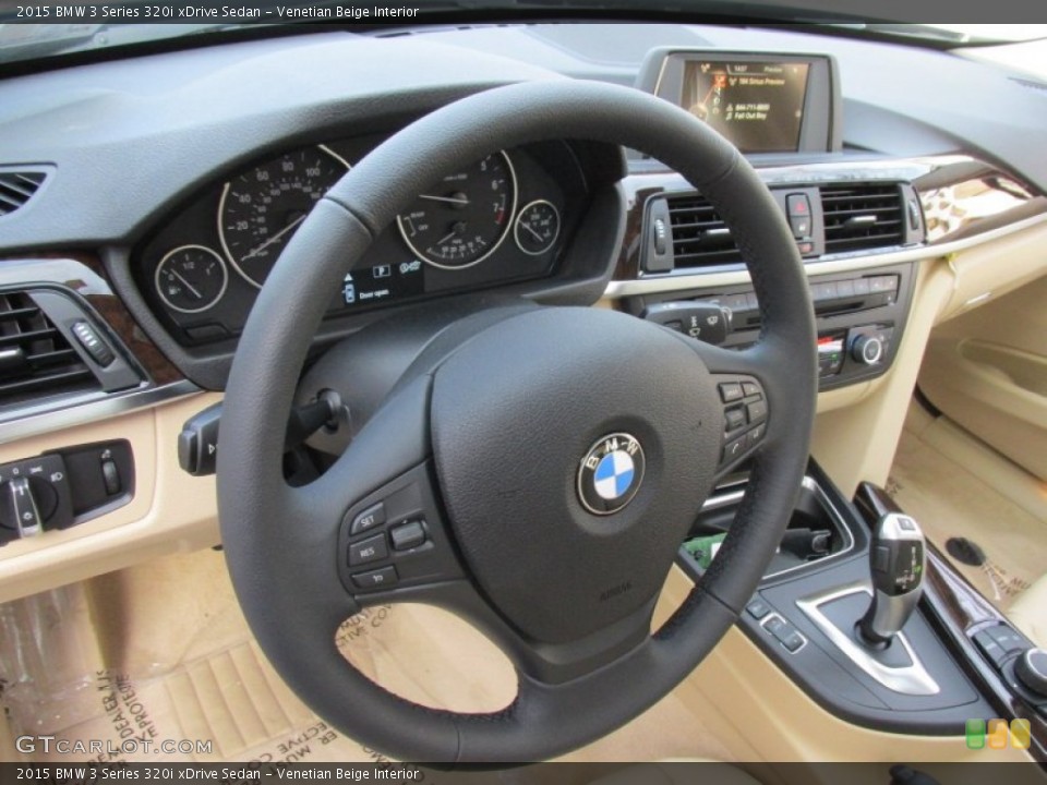 Venetian Beige Interior Steering Wheel for the 2015 BMW 3 Series 320i xDrive Sedan #100405229