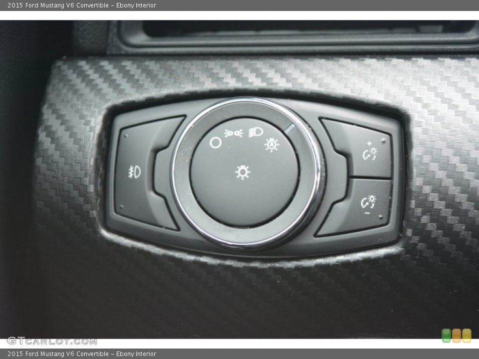 Ebony Interior Controls for the 2015 Ford Mustang V6 Convertible #100406667